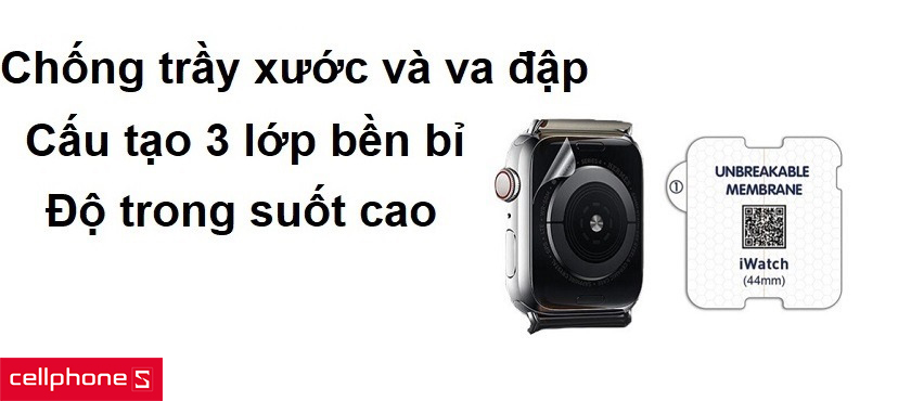 Dán PPF Apple Watch full màn hình, mặt sau