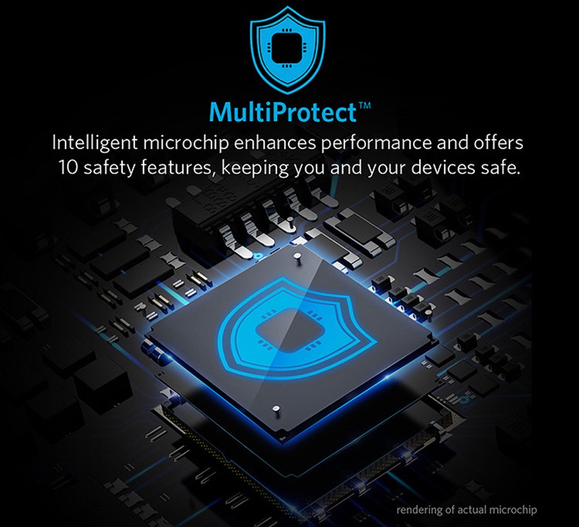 Sạc ô tô Anker Powerdrive 2 24W 2 cổng được trang bị hệ thống an toàn Multi-Protect