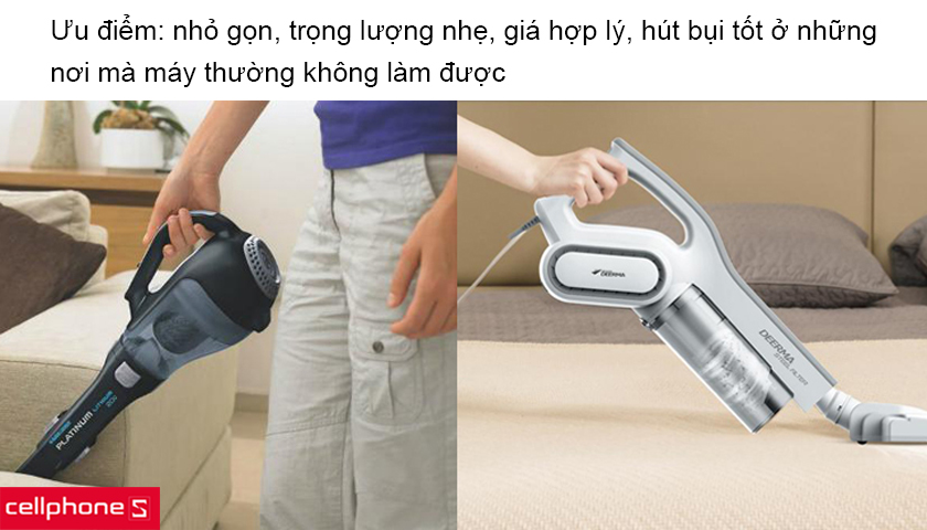 Ưu, nhược điểm của máy hút bụi cầm tay