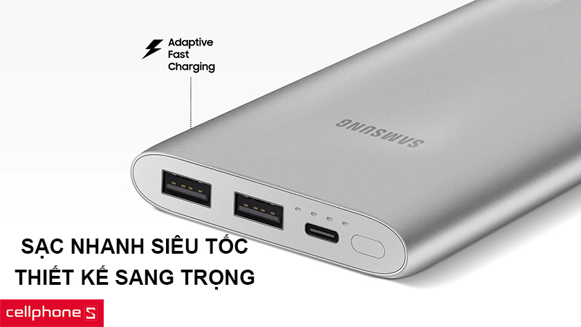 Sạc dự phòng Samsung - Thiết kế sang trọng, sạc nhanh siêu tốc