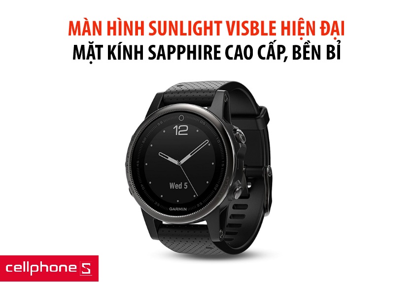 Trải nghiệm hoàn hảo cùng màn hình Sunlight Visible mặt kính Sapphire cao cấp
