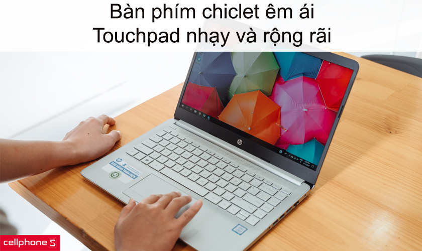 Bàn phím chiclet êm ái, Touchpad nhạy và rộng rãi