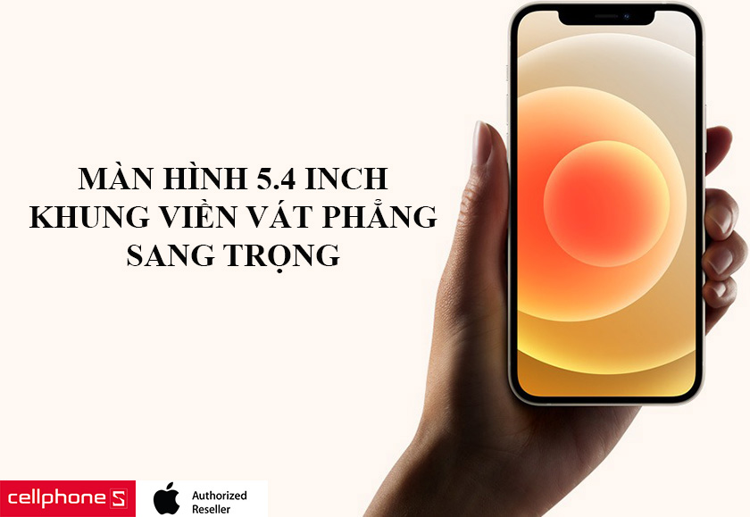 Viền máy vát phẳng cùng màn hình tai thỏ 5.4 inch