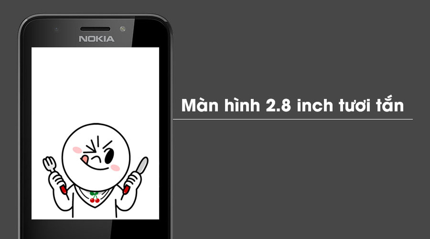 Màn hình 2.8 inch với tấm nền TFT cho màu sắc tươi tắn