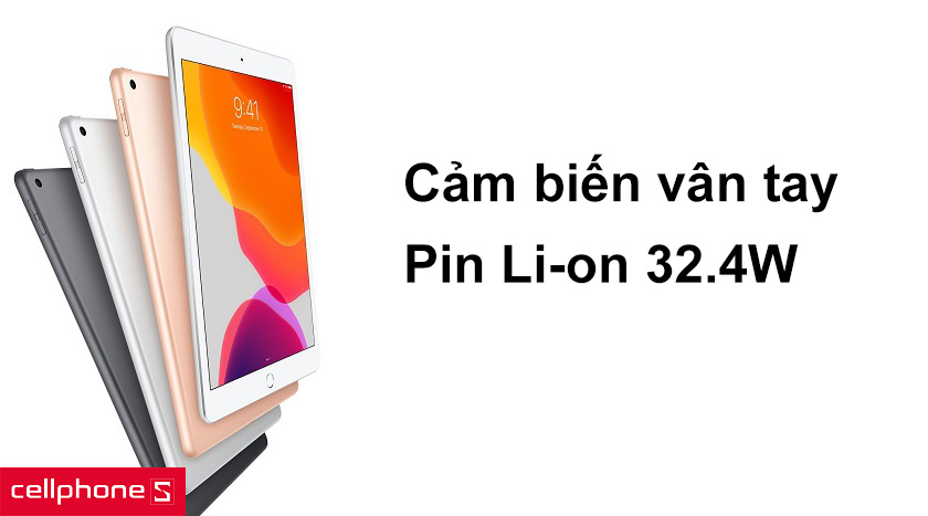 Cảm biến vân tay thông minh, viên pin Li-on 32.4W cho khả năng sử dụng lên tới 10h