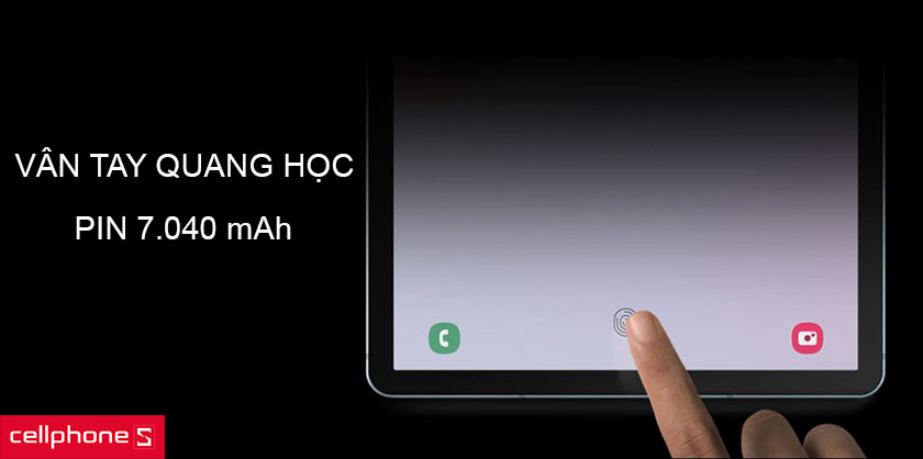 Mở khóa vân tay và dung lượng pin 7.040 mAh